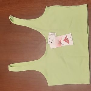NWT TOPSHOP lime green crop tank size 6 Petite